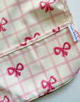 Long Sleeved Baby Bib - Pink Bow
