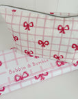Nappy Wallet - Pink Bows