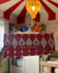 Travel Changing Mat - Red Harlequin