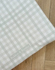 Anti-Roll Wedge Changing Mat - Sage Green Gingham