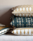 Florian Square Cushion - Ochre yellow
