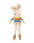 Organic Cotton Rainbow Stripe Bonnie Bunny Crochet Baby Toy