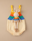 Organic Cotton Rainbow Stripe Bonnie Bunny Crochet Baby Toy