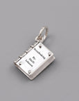 Hardback Book Personalised Silver Charm
