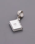 Hardback Book Personalised Silver Charm
