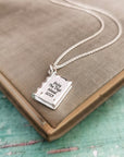 Hardback Book Personalised Silver Charm