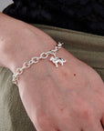 Border Collie Silver Dog Charm