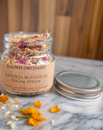 Luxury natural botanical facial steam blend with lavender, rose, chamomile, calendula, premium skincare, vegan, soothing, rejuvenating by Ralph's Orchard at brixbailey.com
