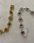 7 Chakras Sacred Geometry Bracelet - A spiritual charm bracelet with 7 gemstones