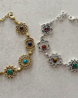 7 Chakras Sacred Geometry Bracelet - A spiritual charm bracelet with 7 gemstones