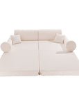 Large Modular Kids Sofa in White Boucle