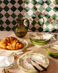 Cara Shell Pasta Bowl, Green Set of 4