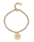 Cygnus Coin Charm Bracelet: Cubic Zirconia