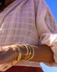 Lone Star Peach Moonstone Statement Bracelet