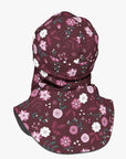 Cozy Merino Balaclava for Kids with Winter Flowers
