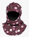 Cozy Merino Balaclava for Kids with Winter Flowers
