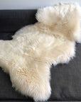 Luxury British white sheepskin rug, extra large, premium eco-tanned, sustainable, handcrafted, soft and silky, natural temperature regulation, elegant home decor by Wildash London at brixbailey.com