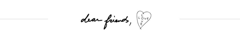 Handwritten text 'dear friends, love' with a heart symbol on a white background brix + Bailey marketplace reviews