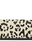 Ivory Animal Print Leather Multi Section Purse Brix and Bailey