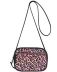Pink Animal Print Leather Crossbody Convertible Bag Brix and Bailey Ethical Bag Brand