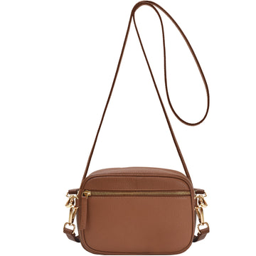 Tan Convertible Leather Crossbody Bag Brix and Bailey Ethical Bag Brand