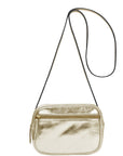 Gold Metallic Leather Crossbody Convertible Bag Brix and Bailey Ethical Bag Brand