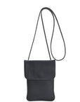 Black Crossbody Leather Phone Bag Brix and Bailey Ethical Leather Brand