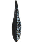 Blue Leopard Cowhide Leather Boho Leather Bag Brix and Bailey Ethical Sustainable Brand Handbags