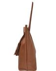 Camel Drawcord Leather Hobo Shoulder Bag Ethical Sustainable Camel Tote Brix Bailey
