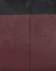 Burgundy Two Tone Horizontal Leather Tote Brix and Bailey Ethical Bag Brand