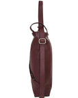 Maroon Leather Convertible Tote Backpack Brix and Bailey Ethical Leather Bag Brand