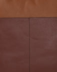Chocolate And Camel Two Tone Leather Tote