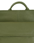 Olive Green Leather Flap Pocket Backpack Brix and Bailey Brand