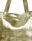 Gold Horizontal Metallic Leather Tote Bag Brix and Bailey Ethical Tote Bag