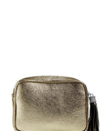 Bronze Leather Tassel Cross Body Camera Bag - Brix + Bailey