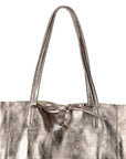 Bronze Metallic Leather Tote Shopper Bag - Brix + Bailey