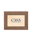 Brown Marquetry Patterned Photo Frame 6x4"