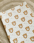 Anti-Roll Wedge Baby Changing Mat - Bru Bear Print