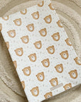Anti-Roll Wedge Baby Changing Mat - Bru Bear Print