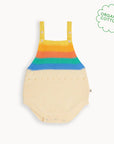 Rainbow Stripe Organic Knit Baby Romper