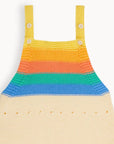 Rainbow Stripe Organic Knit Baby Romper