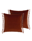 Burgundy Velvet Cushion Cover - With Tassels!