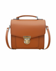 Handmade Leather Sugarcube Handbag - Burnt Orange