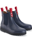 Busby Women's Winter Chelsea Boot, Navy Blue Leather