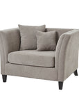 Cozy Taupe Snuggle Chair with Cushion Back