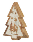 Rustic Wooden Winter Scene Ornament