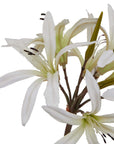 Faux White Nerine Lily Stem for Vase Display