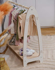 Large White Arched Clothing Rack for Kids