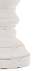 Elegant White Ceramic Pillar Candle Holder | Minimalist Decor
