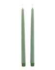 Sage Green LED Candle with Flickering Light